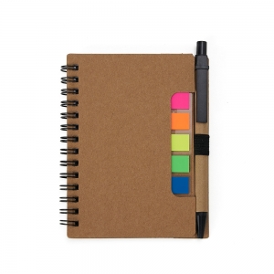 14609 - Bloco de Anotações Ecológico com Autoadesivos e Caneta