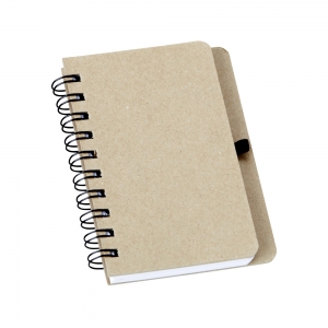 14837 - Caderno Kraft com Porta Caneta